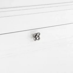 Boutons pour meubles en zamac Diamètre 31 x 20 Vieil argent brillant