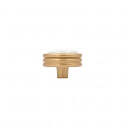 Boutons pour meubles en zamac et Porcelaine Diamètre 34 Alucover laiton