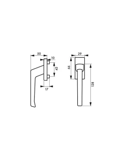 Béquille pour fenêtre, avec vis de pose, couleur F2 - THIRARD