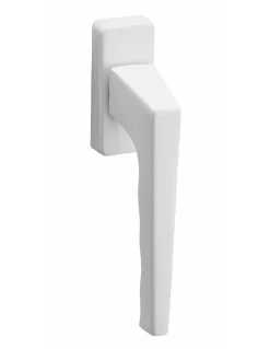 Béquille pour fenêtre, carré 7mm, avec vis de pose, blanc