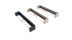 Cache coffre de volet roulant avec support pour tringle à rideaux 140 cm - Blanc RAL9010
