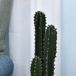Cactus artificiel grand réalisme plante artificielle grande taille dia. 17 x 100H cm vert