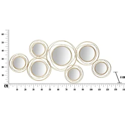 Cadre décoratif avec miroirs Specchio 124.5x4x53.5 cm