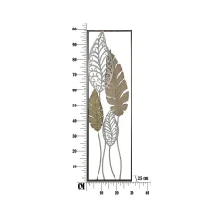 Cadre en métal Feuilles 30.5x2.5x99.5 cm