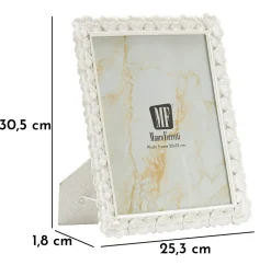 Cadre en résine argentée 25,3x1,8x30,5 cm (mesure interne 20x25 cm)