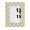 Cadre photo à carreaux vichy jaune 10 x 15 cm Ornami