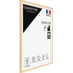 Cadre photo actual bois blanc 50x70 cm Fabriqué en France