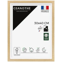 Cadre photo actual bois blanc 30x40 cm Fabriqué en France