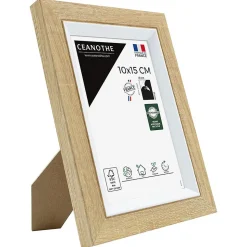Cadre photo actual bois blanc 10x15 cm Fabriqué en France