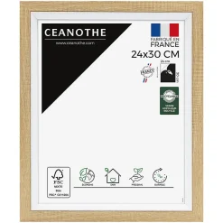 Cadre photo actual bois blanc 24x30 cm Fabriqué en France