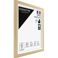 Cadre photo actual bois blanc 24x30 cm Fabriqué en France
