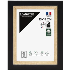 Cadre photo actual bois noir 13x18 cm Fabriqué en France