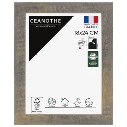 Cadre photo alizée brun 18x24 cm Fabriqué en France