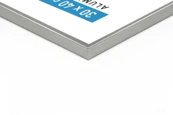 Cadre photo aluminium argent mat Accent l.60 x H.80 cm