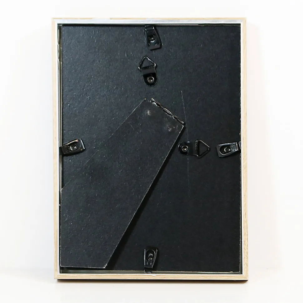 Cadre photo aluminium chêne Accent l.13 x H.18 cm