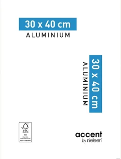 Cadre photo aluminium Nielsen Accent or mat l.30 x H.40 cm