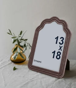 Cadre photo arche ondulée marron 13 x 18 cm Ornami