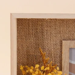 Cadre photo avec fleurs sécheés 24x22cm