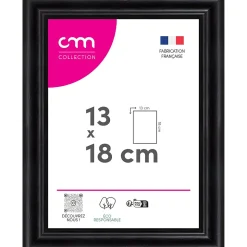 Cadre photo Bella cm Creation noir mat l.17 x H.22 cm
