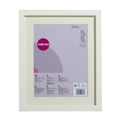 Cadre photo blanc Colours Erina l.21 x H.29,7 cm + passe partout