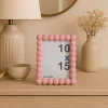 Cadre photo boule rose 10 x 15 cm Ornami