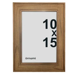 Cadre photo effet bois tissé 10 x 15 cm Ornami