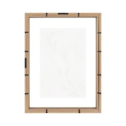 Cadre photo en bois aspect chêne, double verre 21 x 29 Ariane, Duali