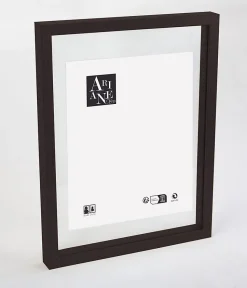 Cadre photo en bois noir, double verre 21 x 29 Ariane, Duali