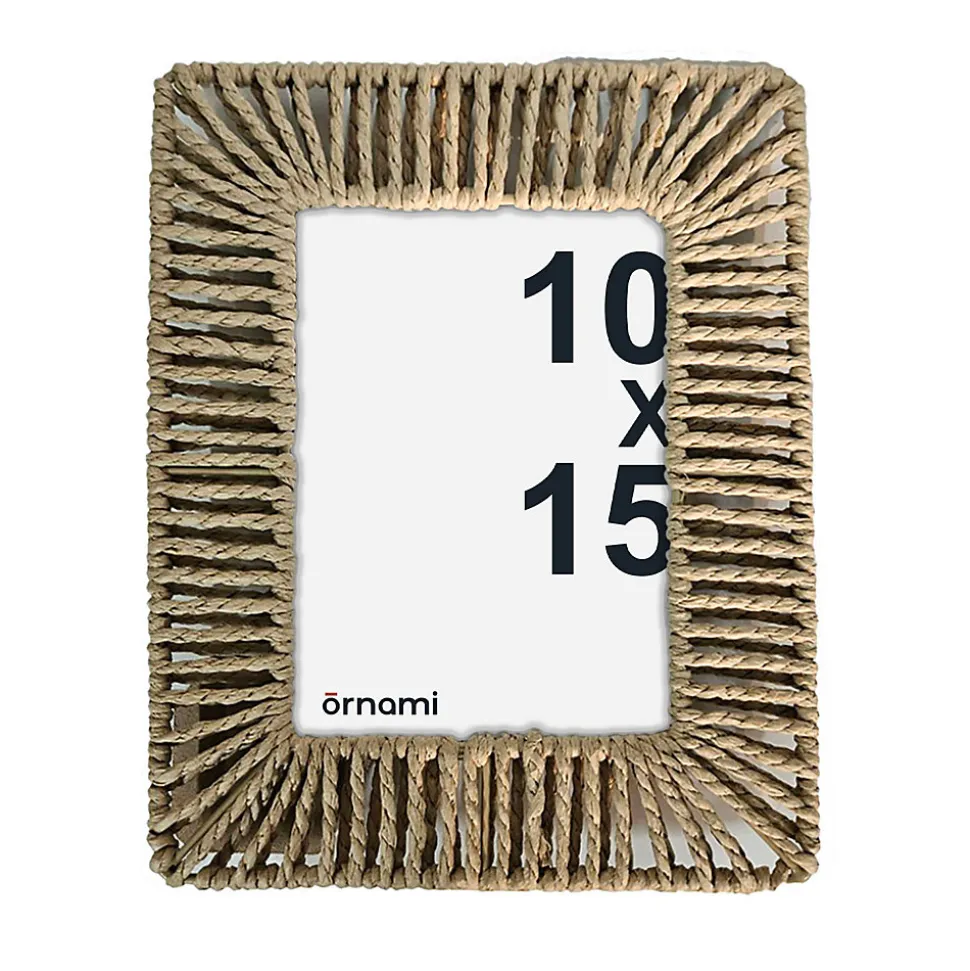Cadre photo en corde de coton 10 x 15 cm Ornami