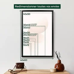 Cadre photo essentiel exposition brut 50x70 cm Fabriqué en France