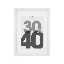Cadre photo Eva - bois et verre - blanc - 30x40 cm - Atmosphera