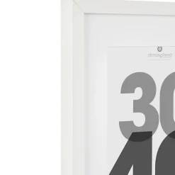 Cadre photo Eva - bois et verre - blanc - 30x40 cm - Atmosphera