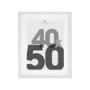 Cadre photo Eva - bois et verre - blanc - 40x50 cm - Atmosphera