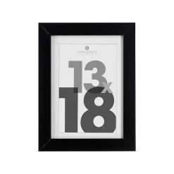 Cadre photo Eva - bois et verre - noir - 13x18 cm - Atmosphera