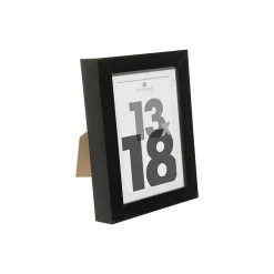 Cadre photo Eva - bois et verre - noir - 13x18 cm - Atmosphera