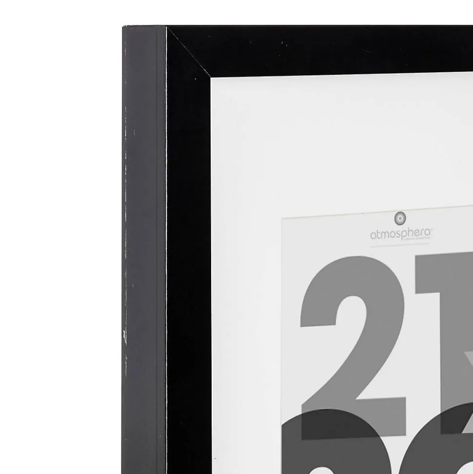 Cadre photo Eva - bois et verre - noir - 21x30 cm - Atmosphera