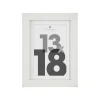 Cadre photo Eva - bois et verre - blanc - 13x18 cm - Atmosphera