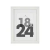 Cadre photo Eva - bois et verre - blanc - 18x24 cm - Atmosphera