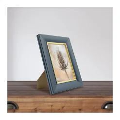 Cadre photo hades bleu doré 10x15 cm Fabriqué en France
