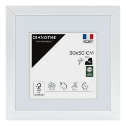 Cadre photo karma blanc 30x30 cm Fabriqué en France
