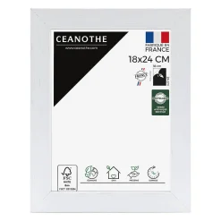 Cadre photo karma blanc 18x24 cm Fabriqué en France