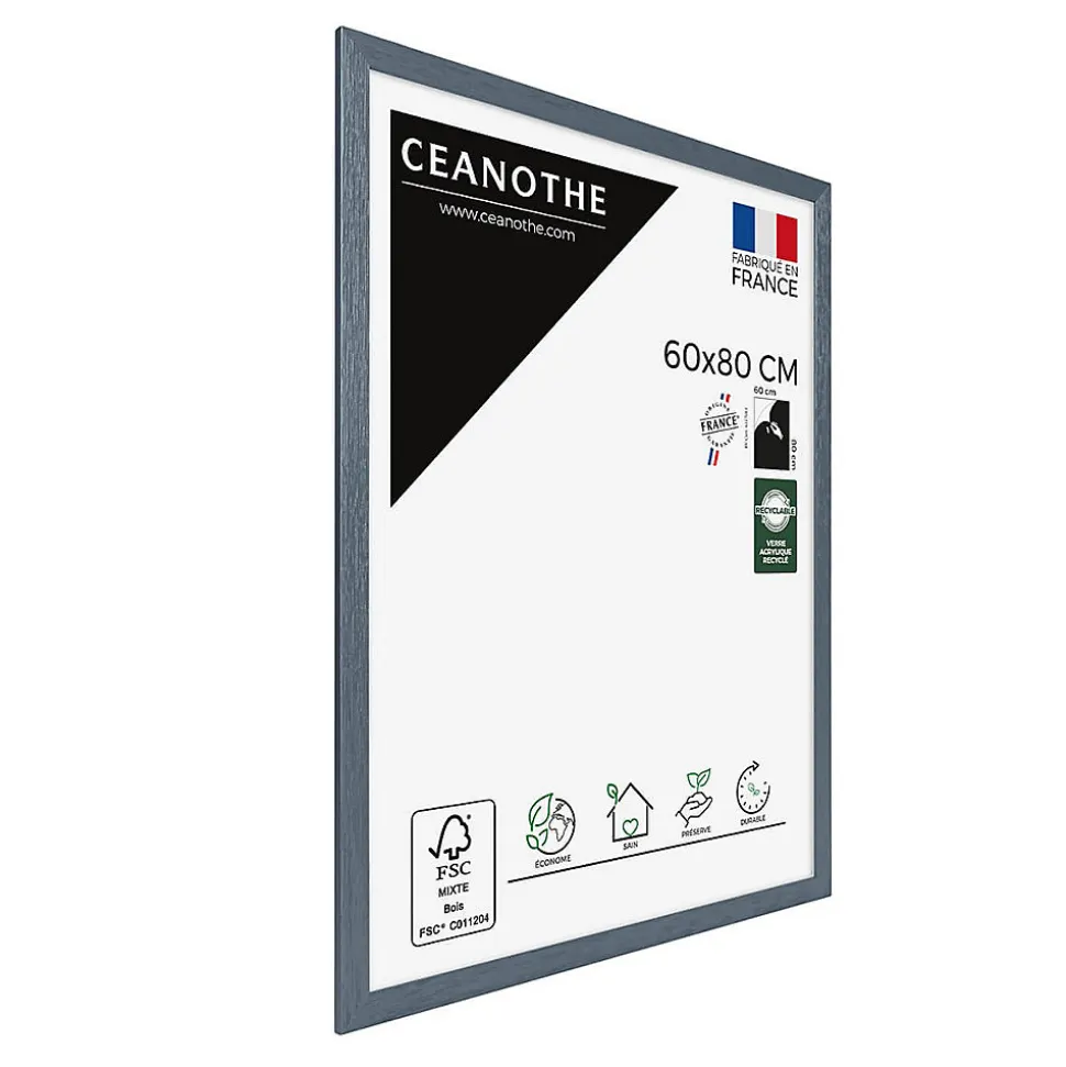 Cadre photo karma gris bleuté 60x80 cm Fabriqué en France
