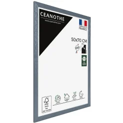 Cadre photo karma gris bleuté 50x70 cm Fabriqué en France