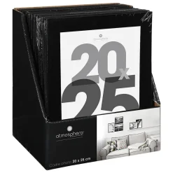 Cadre photo Lise - bois et verre - noir - 20x25 cm - Atmosphera