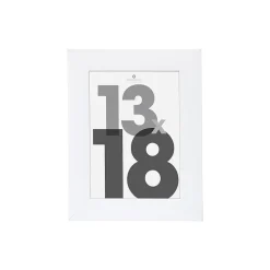 Cadre photo Lise - bois et verre - blanc - 13x18 cm - Atmosphera