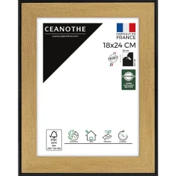 Cadre photo loft noir 18x24 cm Fabriqué en France