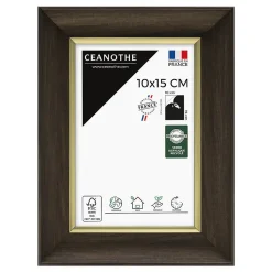 Cadre photo luna ébène doré 10x15 cm Fabriqué en France