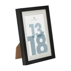 Cadre photo Manu - bois et verre - noir - 13x18 cm - Atmosphera