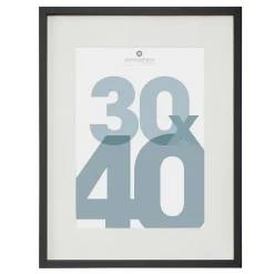 Cadre photo Manu - bois et verre - noir - 30x40 cm - Atmosphera