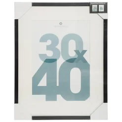 Cadre photo Manu - bois et verre - noir - 30x40 cm - Atmosphera
